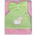 Пеленка-полотенце с варежкой – Веселые овечки, розовый  - миниатюра №3